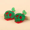 Fashion Creative Funny Acrylic Heart Shaped Pendant Hollow Skull Earrings Retro Trend Statement Earrings