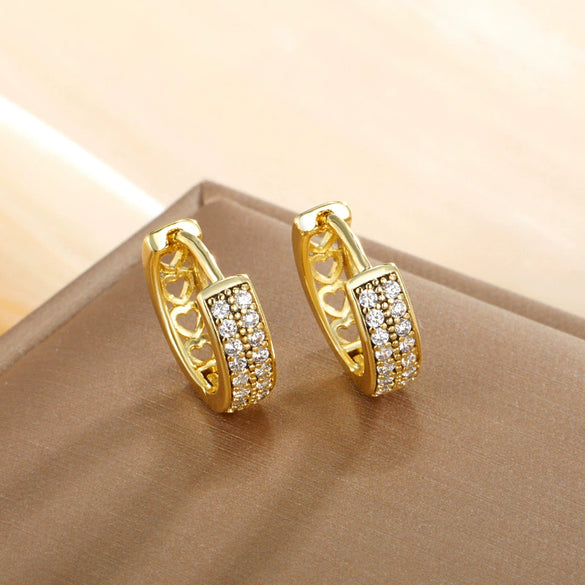 Fashion Creative Geometric Alloy Earrings With Electroplating
