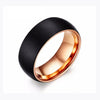 Fashion Creative Gold Black Double Color Stainless Steel Ring