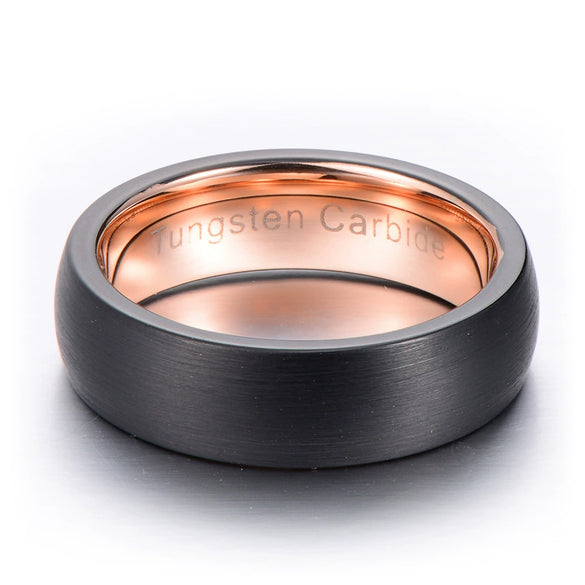 Fashion Creative Gold Black Double Color Stainless Steel Ring