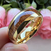 Fashion Creative Golden Wood Grain Oil Dripping Stainless Steel Ring Jewelry