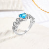 Fashion Creative Love Ring Zinc Alloy Heartshaped Inlaid Zircon For Women