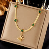 Fashion Creative Retro Frosted Threedimensional Butterfly Pendant Titanium Steel Necklace With Snake Bone Chain And Electroplating