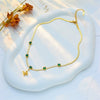Fashion Creative Retro Frosted Threedimensional Butterfly Pendant Titanium Steel Necklace With Snake Bone Chain And Electroplating