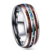 Fashion Creative Ring Jewelry Black Wood Grain Shell Stainless Steel