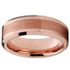 Fashion Creative Rose Gold Frosted Stainless Steel Ring