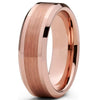 Fashion Creative Rose Gold Frosted Stainless Steel Ring