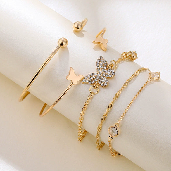 Fashion Creative Round Love Cross Alloy Vintage Diamond Electroplated Bracelet