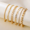 Fashion Creative Round Love Cross Alloy Vintage Diamond Electroplated Bracelet