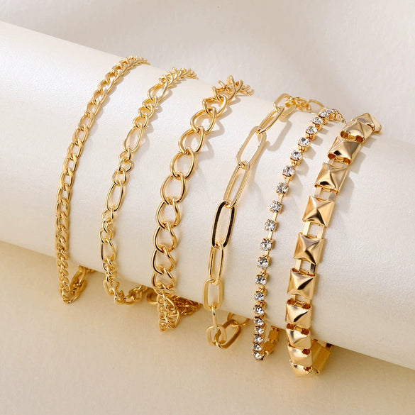 Fashion Creative Round Love Cross Alloy Vintage Diamond Electroplated Bracelet