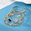 Fashion Creative Round Love Cross Alloy Vintage Diamond Electroplated Bracelet