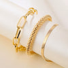 Fashion Creative Round Love Cross Alloy Vintage Diamond Electroplated Bracelet