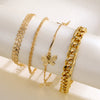 Fashion Creative Round Love Cross Alloy Vintage Diamond Electroplated Bracelet