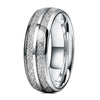 Fashion Creative Silver Double Slot Stainless Steel Ring Jewelry