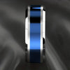 Fashion Creative Silver Flat Slotted Stainless Steel Ring With Geometric Style And Electroplating Process