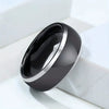 Fashion Creative Silver Flat Slotted Stainless Steel Ring With Geometric Style And Electroplating
