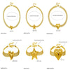 Fashion Creative Simple Wide Mesh Chain Jewelry Stainless Steel Gold Plated Love Star Irregular Necklace With Heart Water Drop Bell Pattern For Women
