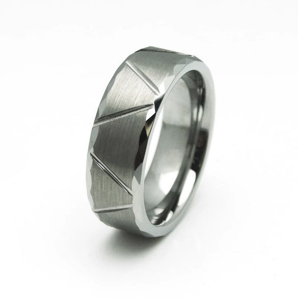 Fashion Creative Stainless Steel Ring With Geometric Style And Electroplating Treatment