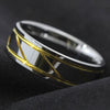 Fashion Creative Stainless Steel Ring With Geometric Style And Electroplating Treatment