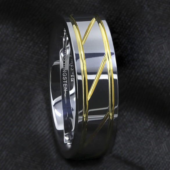 Fashion Creative Stainless Steel Ring With Geometric Style And Electroplating Treatment