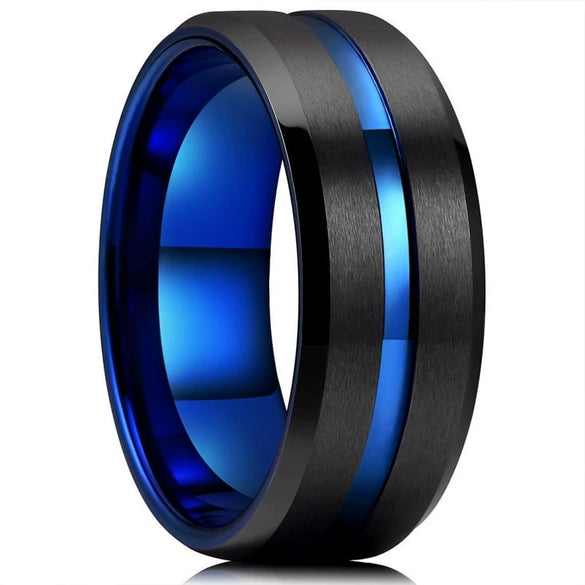 Fashion Creative Twocolor Electroplated Stainless Steel Ring