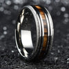 Fashion Creative Wood Grain Stainless Steel Ring