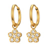 Fashion Cross And Eightpointed Star Earrings Jewelry Stainless Steel Electroplated Geometric Style For Women
