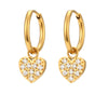 Fashion Cross And Eightpointed Star Earrings Jewelry Stainless Steel Electroplated Geometric Style For Women