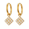 Fashion Cross And Eightpointed Star Earrings Jewelry Stainless Steel Electroplated Geometric Style For Women