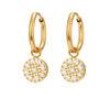 Fashion Cross And Eightpointed Star Earrings Jewelry Stainless Steel Electroplated Geometric Style For Women