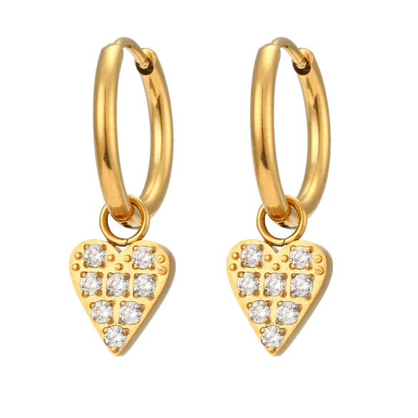 Fashion Cross And Eightpointed Star Earrings Jewelry Stainless Steel Electroplated Geometric Style For Women