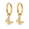 Fashion Cross And Eightpointed Star Earrings Jewelry Stainless Steel Electroplated Geometric Style For Women