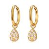 Fashion Cross And Eightpointed Star Earrings Jewelry Stainless Steel Electroplated Geometric Style For Women