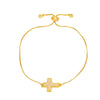 Fashion Cross Bracelet Copper Goldplated Electroplating Design