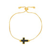 Fashion Cross Bracelet Copper Goldplated Electroplating Design