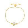 Fashion Cross Bracelet Copper Goldplated Electroplating Design