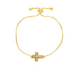 Fashion Cross Bracelet Copper Goldplated Electroplating Design