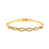 Fashion Cross Diamond Hollow Alloy Woven Twist Electroplated Bracelet Jewelry