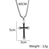Fashion Cross Stainless Steel Plating Unisex Pendant Necklace
