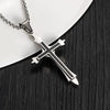 Fashion Cross Stainless Steel Plating Unisex Pendant Necklace