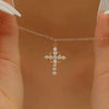 Fashion Crown Cross Jewelry Copper Regular Chain Diamond Design Women's Highend Jewelry Wholesale