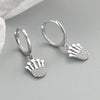 Fashion Crown Shaped Zircon Inlaid Sterling Silver Earrings Geometric Electroplated Ear Buckle Style