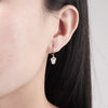 Fashion Crown Shaped Zircon Inlaid Sterling Silver Earrings Geometric Electroplated Ear Buckle Style
