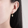Fashion Crown Shaped Zircon Inlaid Sterling Silver Earrings Geometric Electroplated Ear Buckle Style