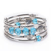 Fashion Crystal Copper Layered Wrap Bracelet Handmade Geometric Tree Of Life Heart Bracelet For Women