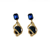 Fashion Crystal Geometric Spiral Earrings Wholesale Nihaojewelry