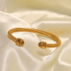 Fashion Cshaped Titanium Steel And Stainless Steel Bracelet For Women With Geometric Design And Electroplating Treatment