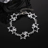 Fashion Cut Out Fivepointed Star Earrings For Women Zinc Alloy Resin Electroplating