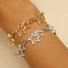 Fashion Cut Out Fivepointed Star Earrings For Women Zinc Alloy Resin Electroplating