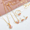 Fashion Cute Cartoon Cat Claw Alloy Jewelry Fourpiece Set For Women With Electroplating Design